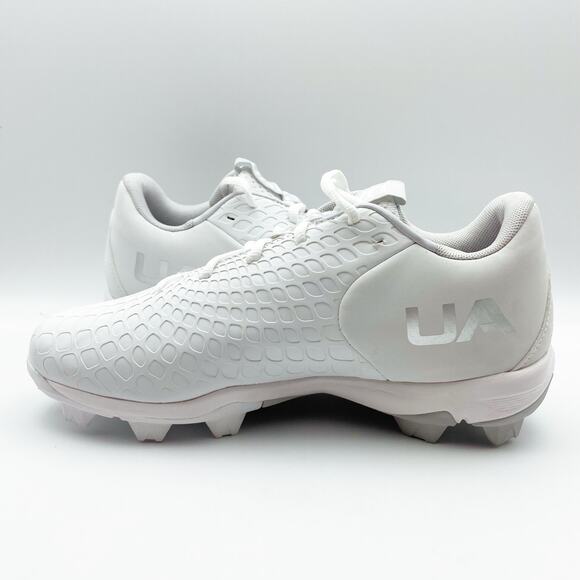 Under Armour Womens Glyde 2.0 RM Field Shoes US 7.5B EU 38.5 White Silver EUC - Picture 7 of 13